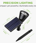 Outdoor Solar Lights With Adjustable Light And Panel Waterproof Garden Pathway Lighting Warm White Auto On Off spotlight garden