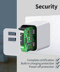 All In One USB Charger For Electric Toothbrushes And Water Flossers with open cover showing internal circuitry, 5V 2.5A Wall Adapter Type A