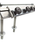 Heavy Duty Planer Jointer Blade Sharpener SVH-320 Jig with adjustable clamps and metal frame for blade sharpening.