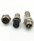 GX-16 5-Pin XLR Connectors Kit 16mm Male and Female, 5-Set Pack with gold-plated contacts, ideal for audio and DIY projects