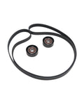 Drive Belt Kit With Belt Tensioner And Idler Pulleys For Jeep Wrangler 2012 To 2018 3.6L V6 JK Models Replacement 4627038AA Includes Tensioner