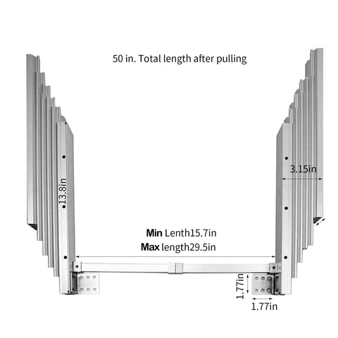 Beefy Full Extension Table Slide 50 Inch Heavy Duty Aluminum Sliding Rail With Wheels Width Adjustable Cabinet Slide