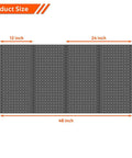 4 Pack Metal Pegboard Wall Panels For Garage Tool Storage And Organization, Durable Wall Mount Peg Boards For Tools, size 48 x 24 inches