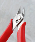 Precision Wire Cutters Flush Cutters For Electronics And Jewelry Making, 11 mm Heat Treated Carbon Steel Jaw, Red Handles
