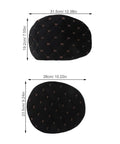 Kickass Black Plush Motorcycle Seat Cover With Dope QuickGrip Straps For Dirt Bikes And Mopeds Providing Cozy Winter Warmth Measuring 31.5cm x 19.2cm.