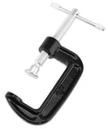 Fifteen Piece 2 Inch G Clamp Set Black Metal C Clamps With 50mm Jaw Opening For Woodworking Metalworking And Assembly Projects Great For Welding And Fastening Heavy Duty Cast Iron Frame Delivers Strong Grip And Smooth Clamping. black 2-inch cast iron G clamp