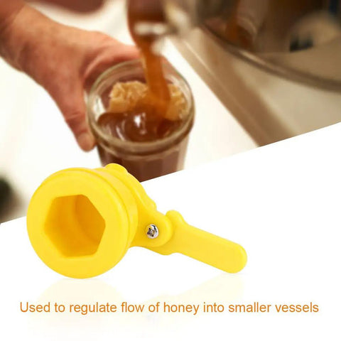 Leak Proof Honey Gate Valve Kit With Precise Flow Control for Easy Bottling from Buckets and Extractors, yellow nylon valve