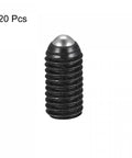 Hardcore Spring Loaded Ball Plunger Set Screws, 20 Pack M8 X 16mm High Carbon Steel Hex Drive Grub Bolts, single plunger detail view.