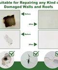 Drywall Repair Kit Eleven Piece Patch Set For Patch Up Holes And Dents In Walls Includes before and after repair images.
