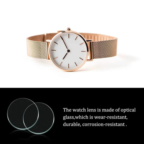 Six Pack 22mm Round Watch Crystal Lens Replacement Kit Clear Optical Glass Durable 1.1mm Thick next to wristwatch