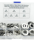 304 Stainless Steel Wave Spring Washer Set 7 Size Metric Assortment M3 To M12 300 Pieces DIN137B Compliant Built Tough Anti Corrosion Fastening Washers For Electrical Connections In Appliances Auto And Marine, organizer box