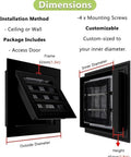 No Sweat Setup For Your Home Or Office This 24 By 24 Inch Louvered Return Air Vent Cover shows dimensions and installation details.