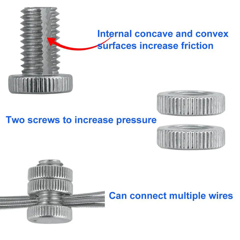 Split Bolt Wire Connector Joints For Electric Fence With Tight Grip And Easy Clamp Line Tap Clamps 20 Piece Kit details