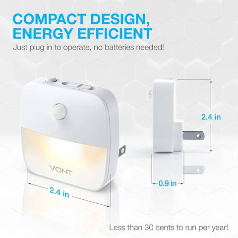 Motion Sensor Night Light Four Pack Plug In Dusk Till Dawn Lights With Auto On Off High And Low Modes No Fuss Compact LED Night