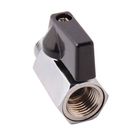 Pack Of 2 Brass Mini Ball Valves 1 Quarter Inch NPT Male To Female Shut Off Valve Chrome Plated Quarter Turn Operation For Showers
