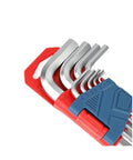 Heavy Duty 9Pcs Hex Key Set With Ball End Design, Long Arm Wrench Kit For Versatile Repair Jobs That Make Bending And Tightening Tasks A Total Breeze., 9-piece metric hex keys in holder, 1.5-10mm, steel