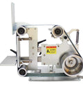 Heavy Duty 915X50mm Belt Sander With Rugged Steel Frame And A Kickass 750 Watt Servo Motor Featuring Stepless Dial Control for precise metal grinding.