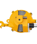 Retractable Spring Balancer For Tools With Adjustable Tension From 19.8 To 33.1 Lbs, yellow industrial tool with hook and wire rope