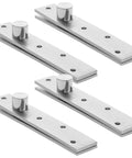 Stainless Steel Hidden Door Hinges 4 Pack With 360 Degree Rotation For Hidden Doors And Storage Cabinets Center Pivot Design