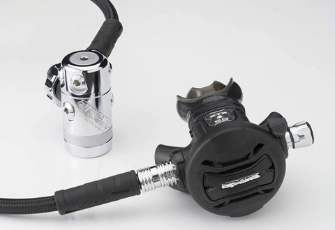 XTX50 Regulator with Yoke for Scuba Diving Silicone Exhaust Valve Improves Breathing Performance Optional Swivel Hose Connection