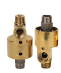 Bidirectional High Speed Brass Rotary Joint With Swivel Water Unions For Inner Tube Rotation HS80 Left Thread Durable Easy Install Leak Proof And Industrial Grade, brass fittings shown front view