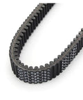 Heavy Duty V-Drive Motorcycle Belt For Suzuki LTA500F Vinson 4WD Quadmaster, black rubber construction, durable design for power transfer.