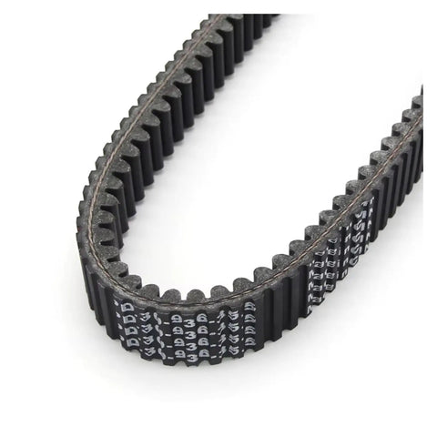 Heavy Duty V-Drive Motorcycle Belt For Suzuki LTA500F Vinson 4WD Quadmaster, black rubber construction, durable design for power transfer.