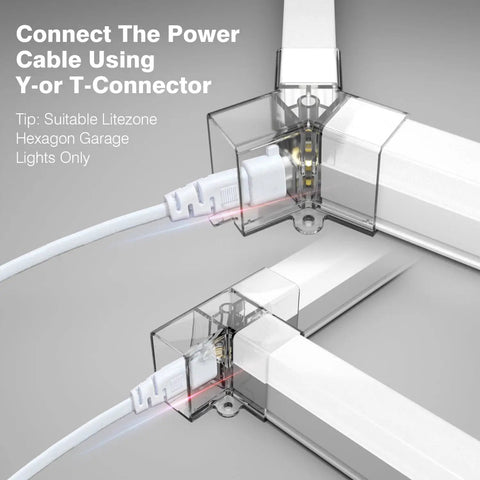 Hexagon LED Lights Power Cable With Switch Exclusively Compatible With Hexagon LED Panels connected using T-connector