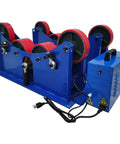 Beefed Up Pipe Rotary Welding Positioner With Digital Speed Control For Auto Welding Equipment And Tank Turning Supports 2.75 To 47.24 Inch Pipes 6600 Lb Capacity Heavy Duty Rollers, blue with red rollers and control box