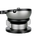 Side view of 60mm Leveling Base For Tripods With Butterfly Lock Collar Supports Up To 33 Lb Max Load Plus Minus 15 Degree Tilt