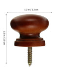 Solid Wood Cabinet Knob Set With Vintage Door Handles Self Tapping Easy Install Cupboard Dresser Knobs Wood Furniture Pulls