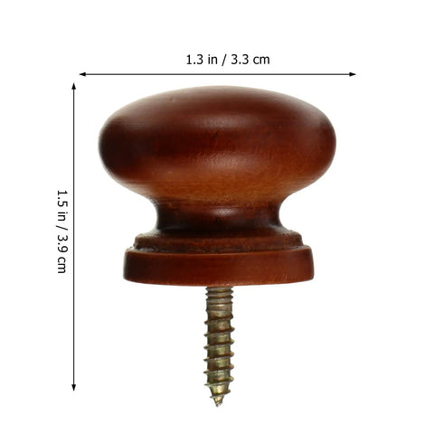 Solid Wood Cabinet Knob Set With Vintage Door Handles Self Tapping Easy Install Cupboard Dresser Knobs Wood Furniture Pulls