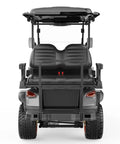 Rear view of Battle Ready Six Seater Electric Shuttle Golf Cart showcasing spacious seats and sturdy design.
