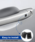 Exterior Door Handle Buckle Induction Button For Hyundai Tucson 2015 2016 2017 2018 2019 2020 2 Pack Rubber Upgrade shown before install