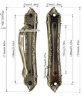 Heavy Duty Sliding Barn Door Pull Handle Bronze Set With Large Rustic Two Sided Design For Gates Garages Sheds And Furniture Solid Alloy Antique Door Handle In Bronze Tone 6.85 Inch