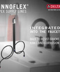 Modern 1 GPM Single Hole Bathroom Faucet With Pop Up Drain Assembly In Matte Black with Innoflex PEX supply lines