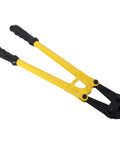 18 Inch Heavy Duty Bolt Cutter With Forged Steel Jaws And A Beefy Ergonomic Rubber Grip For Easy Leverage And Quick Cuts Through Chain Wire Bolts Rivets Fencing And Medium Padlocks, yellow handles