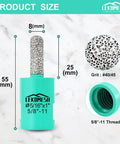 Diamond Masonry Bit for Mortar Removal and Tuck Pointing, 5/16 Inch Diameter by 1 Inch Length, with 5/8 Inch 11 Thread