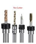 High Performance ER Collet Extension Rod For Lathe And CNC Milling Machinists, showing different collet designs without cutters.