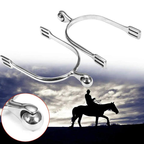 Stainless Steel Horse Spurs With Roller Ball For Training Durable Spurs For Men And Women Riders Smooth Rolling Ball Guides Your Horse Gently