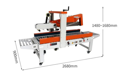 Heavy Duty Fully Automatic Carton Erector Electric Carton Folding And Sealing Machine For Packaging Lines featuring a 2680mm long conveyor.