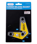 Heavy Duty Multi Angle Welding Fixer Holds 60, 90, 120 Degree Ferrite Magnets Securely, corner welding magnet on packaging.