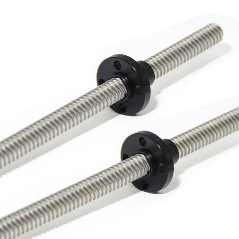 TR8x2 POM Lead Screw Nut Set Black Plastic 8mm Diameter, 2mm Pitch, 2mm Lead for 3D Printer and CNC Machine Parts