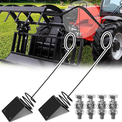Two Pack Heavy Duty Hydraulic Hose Hanger Holder For Tractor Bolt On Hose Hanger Saver With Mounting Bolts Displayed
