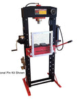 Heavy Duty 30 Ton Air Hydraulic Shop Press With Rock Solid Adjustable Carriage and No Sweat Pressure Dial for U Joint Service