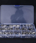 165 Pcs Rivet Nut Kit Stainless Steel 304 Pull Rivet Nuts For Auto, Metalworking, And DIY Repairs Heavy Duty High Load Capacity Surface Friendly Easy Install, Pro Grade Versatile Set For Projects. in plastic storage case