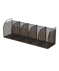 Tabletop Iron Bookshelf And Metal Shelving Unit For Living Room Bedroom And Office Go To Desktop Organizer, 5 compartments, durable steel frame