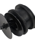 Black Plastic Electronic Fan Fixing Bracket For Tesla Model 3 And Y 2017 To 2023 Bullseye Direct Replacement 1118811 00 A No Sweat Slick Cooling Fan Mount, viewed from the side.