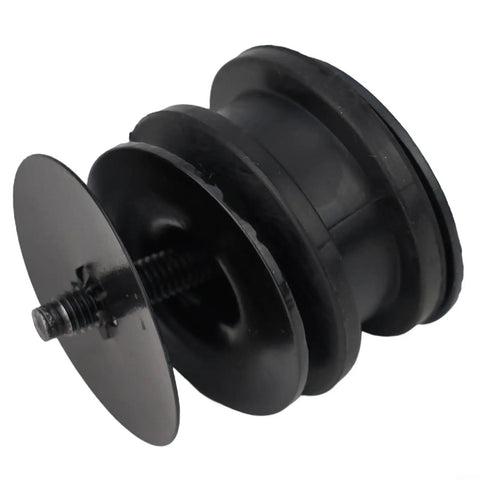 Black Plastic Electronic Fan Fixing Bracket For Tesla Model 3 And Y 2017 To 2023 Bullseye Direct Replacement 1118811 00 A No Sweat Slick Cooling Fan Mount, viewed from the side.