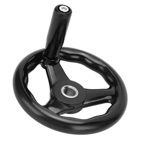 Boss-Grade 160mm Round Digital Handwheel for Milling Machines and Lathes, black with detachable handle.